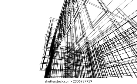 Modernes Bürogebäude-Konzept 3d Rendering