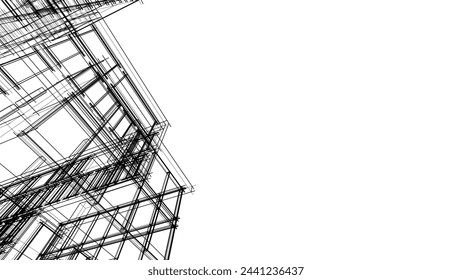  Modern office building concept 3d rendering