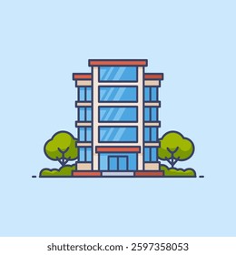 A modern office building exterior, showcasing corporate architecture, professional workspace, and business infrastructure in an urban setting.