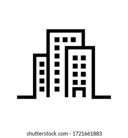 vector moderno de construcción de oficinas