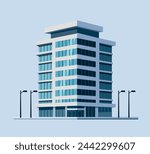 modern office building illustration EPS