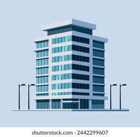 modern office building illustration EPS