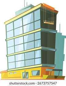 Modern Office Building with Large Windows 