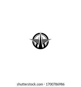modern office building logo design vector