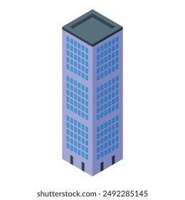 Modern office building with many glass windows is representing corporate success