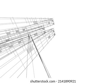 modern office building vector illustration