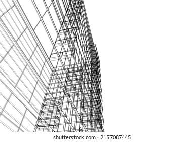 Modern office building vector illustration