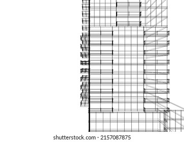 Modern office building vector illustration
