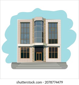 A modern office building. Vector image.
