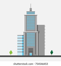 Modern office buildings . The concept of construction. Vector illustration.