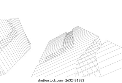 Modern office buildings vector illustration