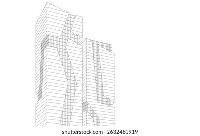 Modern office buildings vector illustration