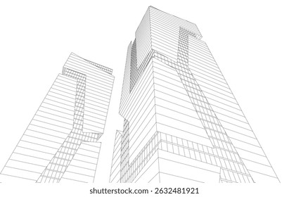 Modern office buildings vector illustration
