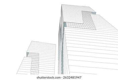 Ilustração vetorial de edifícios de escritórios modernos