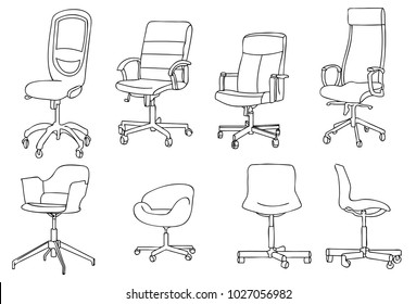 Office Chair Drawing Stock Vectors Images Vector Art Shutterstock