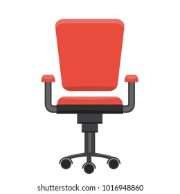 Modern office chair. Flat design vector.