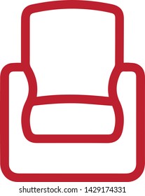 Modern office chair icon flat style isolated on white background