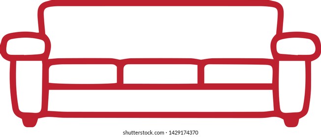 Modern office chair icon flat style isolated on white background