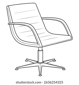 Modern Office Chair Silhouette Icon

