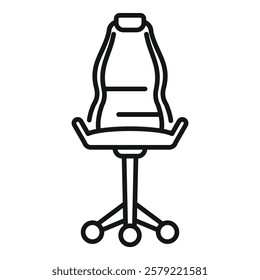 Modern office chair with wheels allowing easy movement around the workplace
