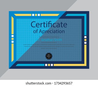 Modern office & corporate certificate template	