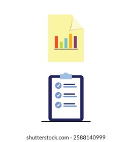 Modern office element design illustration