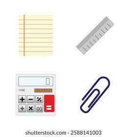 Modern office element design illustration