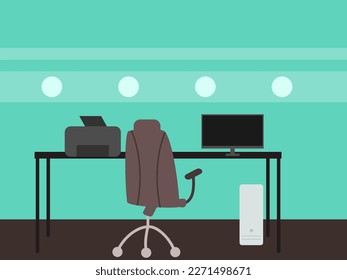 modern office flat design vector illustration