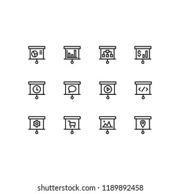 Modern office icon set