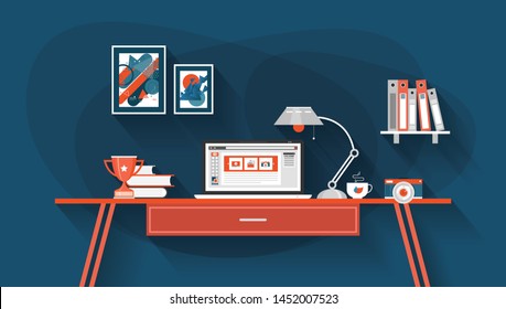 modern office interior how to optimize space for favorably arranged workplace vector illustration
