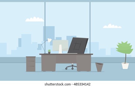 modern office interior. Vector simple image