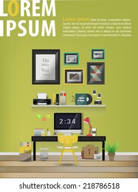 modern office interior,work space
