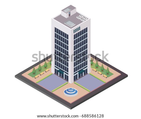 Modern Office Isometric, Suitable for Diagrams, Infographics, Illustration, And Other Graphic Related Assets