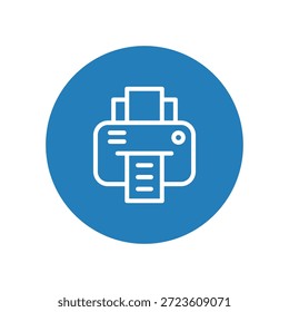 Ícone de impressora a laser de escritório moderna para vetor de tecnologia de impressão de papel de documento.