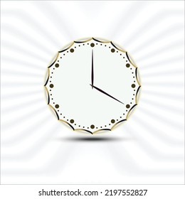 Modern Office Set Wall Clock Design Template. second, wall, time, isolated vector design