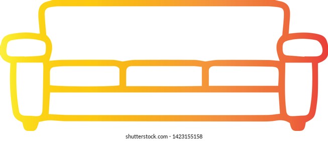 Modern office sofa icon flat style isolated on white background