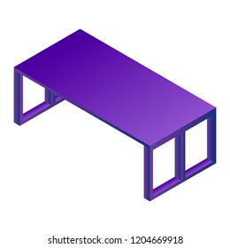 Modern office table icon. Isometric of modern office table vector icon for web design isolated on white background