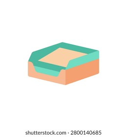 A modern office tray holding documents in a bright clean environment. Ideal for business administration or project management concepts.