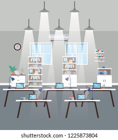 modern office workplace teamwork scene