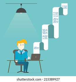 Modern office,vector illustration.