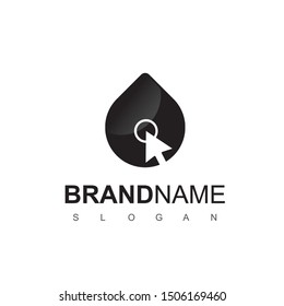 Modern Oil Company Logo With Pointer Symbol