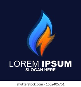 modern oil gas energy logo design vector