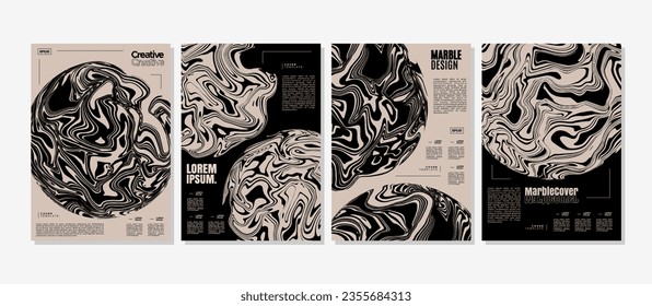 Modern oil painting circle poster cover