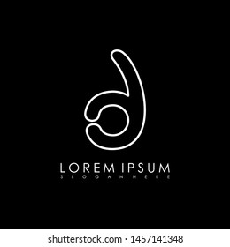 Modern Ok Logo For Business Vector Illustration. ok symbol , finger vector sign design logo template