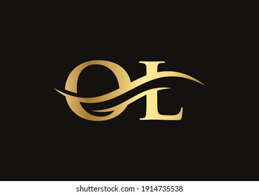 Modern OL logotype for luxury branding. Initial OL letter business logo design vector