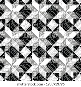 Modern old mosaic tiles with patterns,Brown Tribal Endless Pattern. Detail of the traditional tiles from facade of old house. Decorative tiles.floral ornament on black background.
