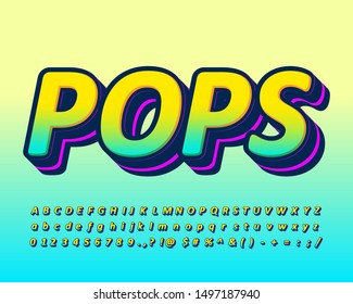 Modern Old Pop Art Alphabet Set