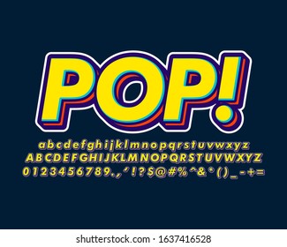 Modern old pop art font effect