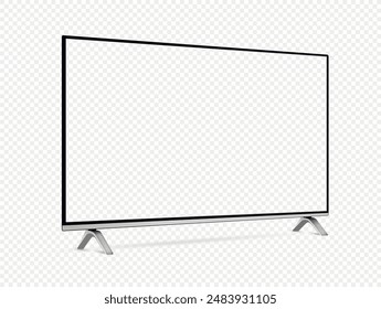 Tv oled moderna con pantalla transparente aislada sobre fondo transparente