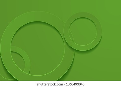 Modern Olive Drab backgrounds. 3d circle papercut layer background.
